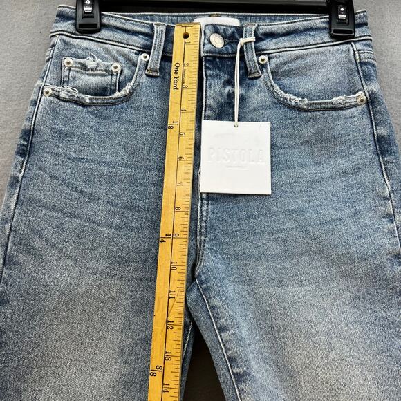 Pistola Jeans Women's 26 (2) Blue Aline Pursue Skinny Ankle Preppy Normcore NWT - Picture 11 of 13